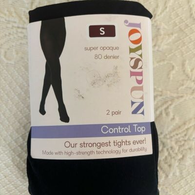 Joyspun Blackout Control Top High Strength Technology Tights Set of 2  Small NEW